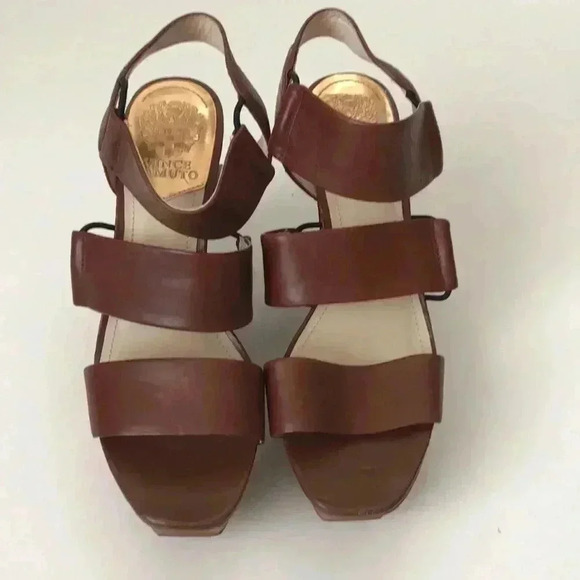 Vince Camuto Wedge Platform Strappy Sandals Size 8 - Picture 2 of 7